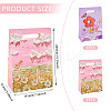 6Pcs 2 Styles Flower Printed Rectangle Paper Gift Bags with Hole Handles ABAG-TA0001-54-3