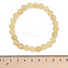Natural Citrine Beaded Stretch Bracelets BJEW-I253-8mm-21-6