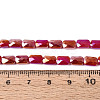Electroplate Opaque Solid Color Glass Beads Strands EGLA-N002-25-A01-4