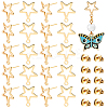 30Pcs 201 Stainless Steel Stud Earring Findings STAS-BBC0010-25-7