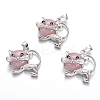 Natural & Synthetic Mixed Stone Kitten Pendants G-J386-C-2