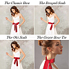 Satin Cloth Ribbon Wrap Around Chain Belt AJEW-WH0314-198C-6