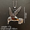 Vintage Alloy Flying Bird Pendant Necklaces for Men Women SG2884-2