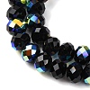 Electroplate Transparent Glass Beads Strands EGLA-A046-01C-05-2