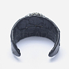 Snakeskin Leather Cuff Rings RJEW-P066-14A-3
