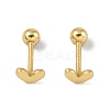 Heart 999 Fine Silver Cartilage Earrings for Women EJEW-S215-29G-01-2