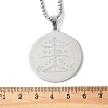 201 Stainless Steel Engraved Ogou Feray Veve Pendant Necklaces NJEW-H065-02P-3