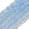 Transparent Crackle Glass Beads Strands GLAA-NH0001-04G-1