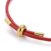 Adjustable PU Leather Cord Slider Bracelets BJEW-F412-05G-3