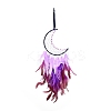 Moon Woven Net/Web with Feather Pendant Decoration LS-HJEW-I013-03-3
