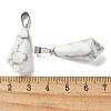 Natural Howlite Pointed Pendants G-B127-15P-03-3