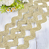 10 Yard Metallic Polyester Wavy Fringe Trim Ribbon SRIB-GF0001-38T-4