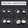 80Pcs 4 Style Alloy Rhinestone Shank Buttons DIY-GA0003-58-2