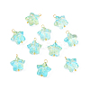 10Pcs Star with Bowknot Glass Pendants PALLOY-YW00059-04-1