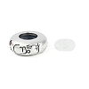 925 Sterling Silver Colorful Cubic Zirconia European Beads STER-R005-01AS-10-1