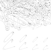 200Pcs 4 Styles Spray Painted Iron Safety Pins AJEW-AR0001-14-1
