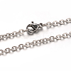 Tarnish Resistant 304 Stainless Steel Rolo Chain Necklaces LS-NJEW-M151-02P-1
