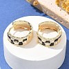 Brass Micro Pave Cubic Zirconia Hoop Earrings EJEW-H152-01C-G-2