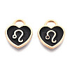 Light Gold Plated Alloy Enamel Pendants ENAM-R136-30-22-1