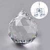 Transparent K9 Glass Pendants GLAA-WH0015-35B-1