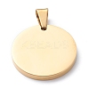 Ion Plating(IP) 304 Stainless Steel Pendants STAS-Z027-01E-G-3