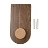 Desktop Wooden Bracelet Display Stands with Velvet Mat and Iron Support ODIS-C013-03C-2