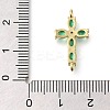 Brass Pave Cubic Zirconia Connector Charms KK-M101-03A-G01-3