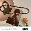 1Pc Black PU Leather & Alloy Twisted Waist Body Chains for Woman DIY-CL0001-10-2