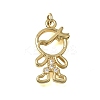 Brass Micro Pave Clear Cubic Zirconia Pendants CU-CBA637A-06G-A-1