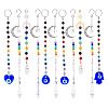 3 Sets 3 Style Alloy & Lampwork Dowsing Pendulum Pendant Decorations HJEW-GA0001-38-1