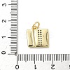 Brass Micro Pave Clear Cubic Zirconia Charms KK-A273-06G-3