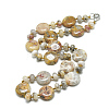 Natural Crazy Agate Beaded Necklaces NJEW-S393-26-1