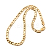 7MM 304 Stainless Steel Figaro Chain Necklaces for Women Men NJEW-B134-04A-G-4