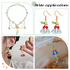 128Pcs 16 Colors Glass Pearl & Acrylic Pendants PALLOY-AR00018-6