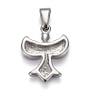 Tarnish Resistant 304 Stainless Steel Pendants STAS-H110-19P-2