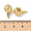 Boy Brass Cubic Zirconia European Beads KK-Q068-21B-G-3