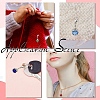 10Pcs 10 Colors Teardrop Glass & Alloy Pendant Decoration HJEW-YW00037-6
