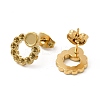 Ion Plating(IP) 304 Stainless Steel Stud Earring Finding STAS-E180-06G-2