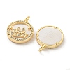 Brass Micro Pave Clear Cubic Zirconia Pendants KK-L211-018G-02-2