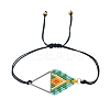 Rhombus Loom Pattern MIYUKI Seed Beads Bracelets for Women BJEW-C011-36N-2
