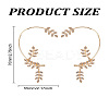 2Pcs 2 Styles Leaf Alloy Rhinestone Cuff Earrings EJEW-LP0007-021G-2