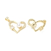 Eco-friendly Rack Plating Brass Micro Pave Cubic Zirconia Pendants KK-F845-43G-1
