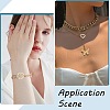 6Pcs 3 Styles Rack Plating Heart Brass Spring Gate Rings KK-SC0006-11-4