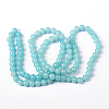Imitation Jade Glass Beads Strands DGLA-S076-8mm-19-5