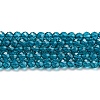 Transparent Glass Beads Strands GLAA-C019-01B-34-2