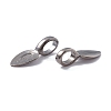 Tibetan Style Alloy Glue-on Flat Pad Bails TIBEP-AB3348Y-B-2