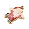 Christmas 304 Stainless Steel Enamel Pendants STAS-B112-02G-07-2