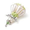 Pearlized Glass Pearl Beads  Pendants PALLOY-MZ00487-01-4