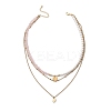 Shell Pearl Necklaces NJEW-JN04893-4