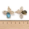 Glass with Golden Brass Pendants GLAA-G111-06G-3